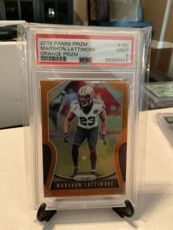 2019 Panini Prizm Orange Prizm #190 Marshon  Lattimore Gem. Mint 9.