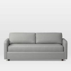 WEST ELM Clara Sleeper Sofa, Heathered Crosshatch, Feather Gray, Conce