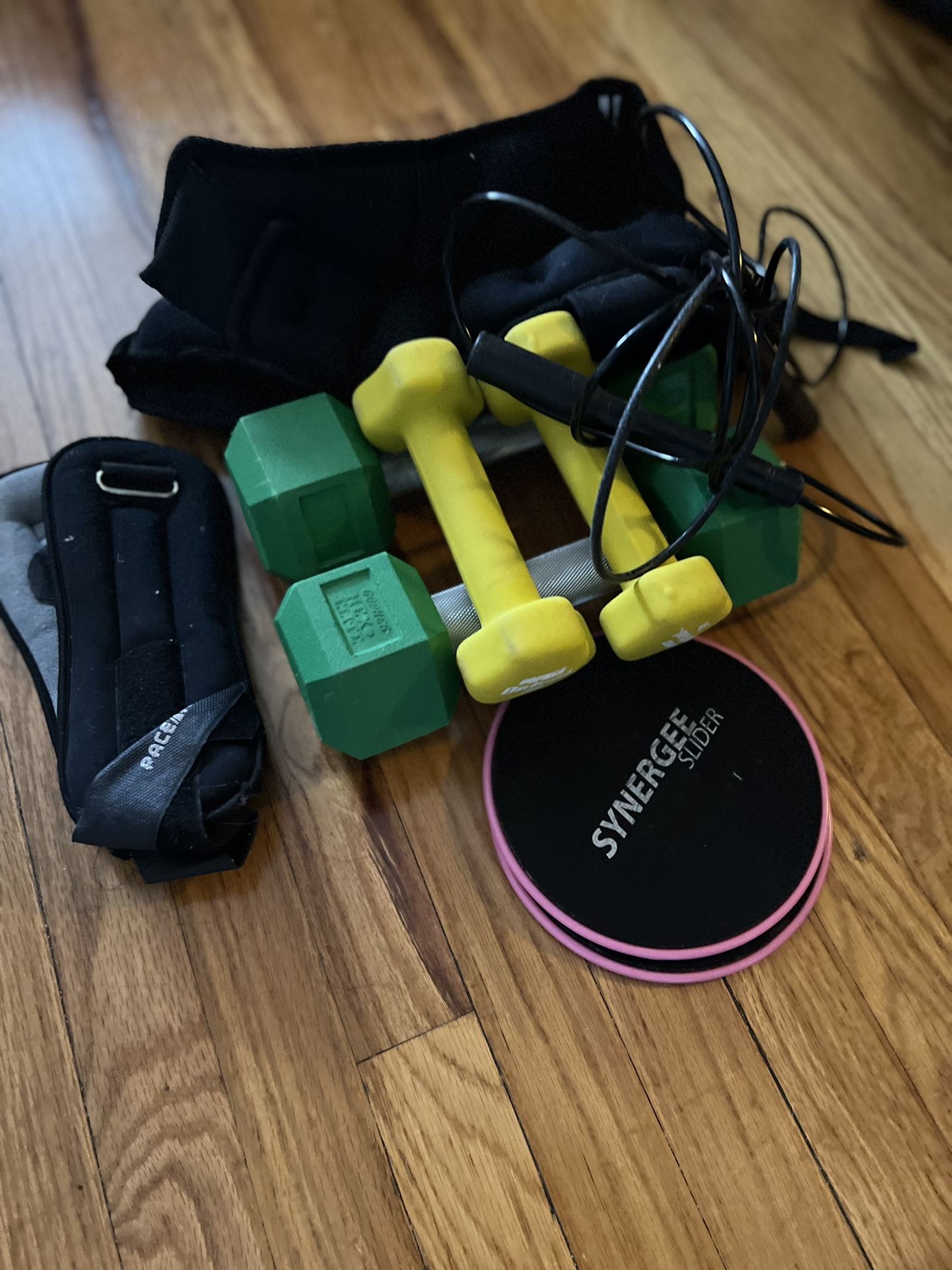 Dumbbells + Weighted Vest And Ankle Weights 