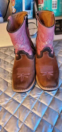 Girls Cowgirls Leather Boots