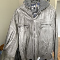 Calvin Klein Leather jacket Medium