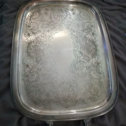 Georgian Court Antique Silver Platter Tray #706 