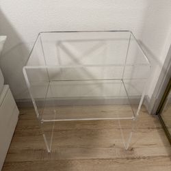 Clear Acrylic Nightstand / Side Table