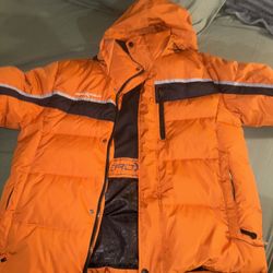 Orange Men Snow Jacket Size Medium