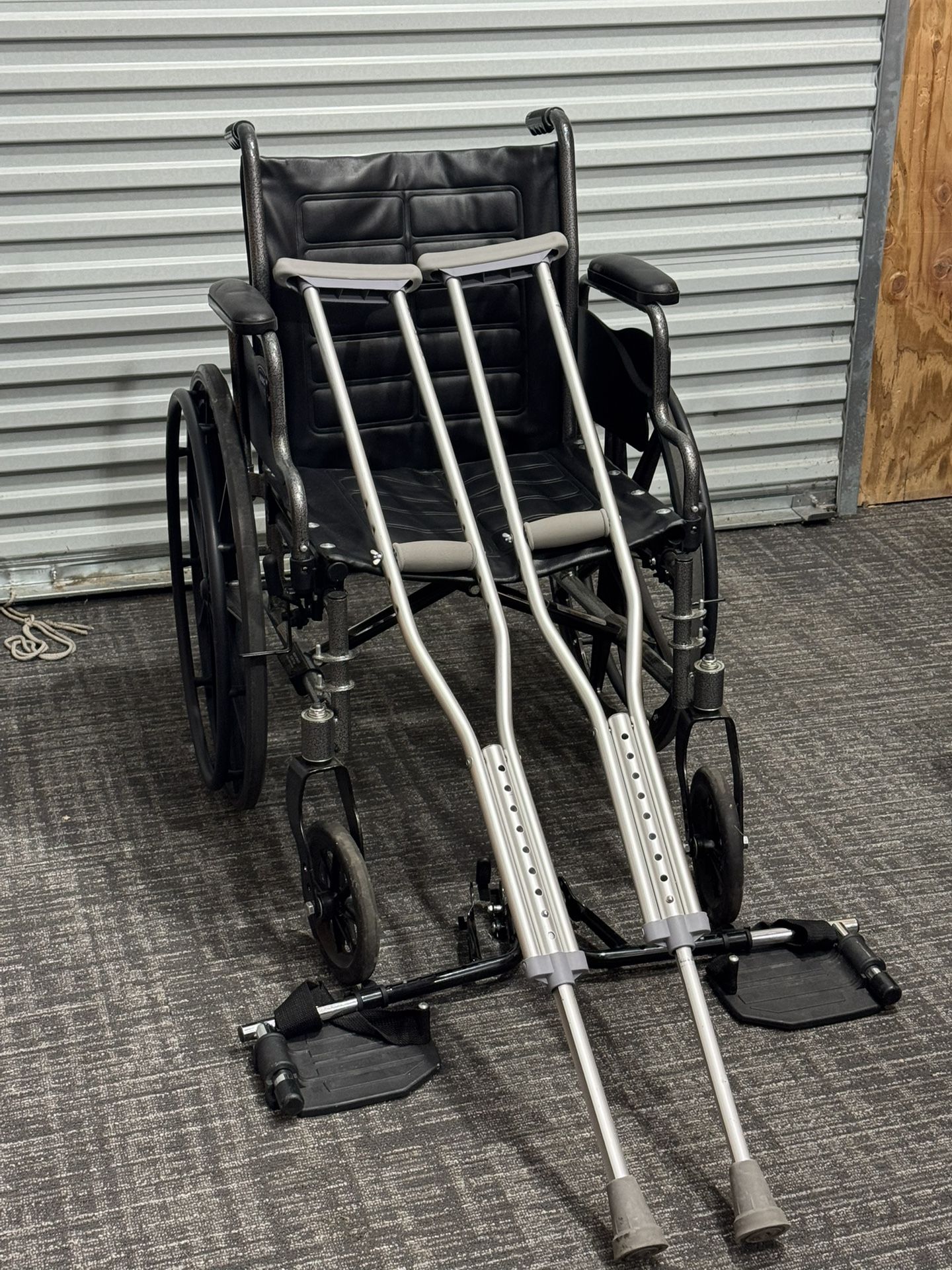 Wheel Chair And Crutches Set