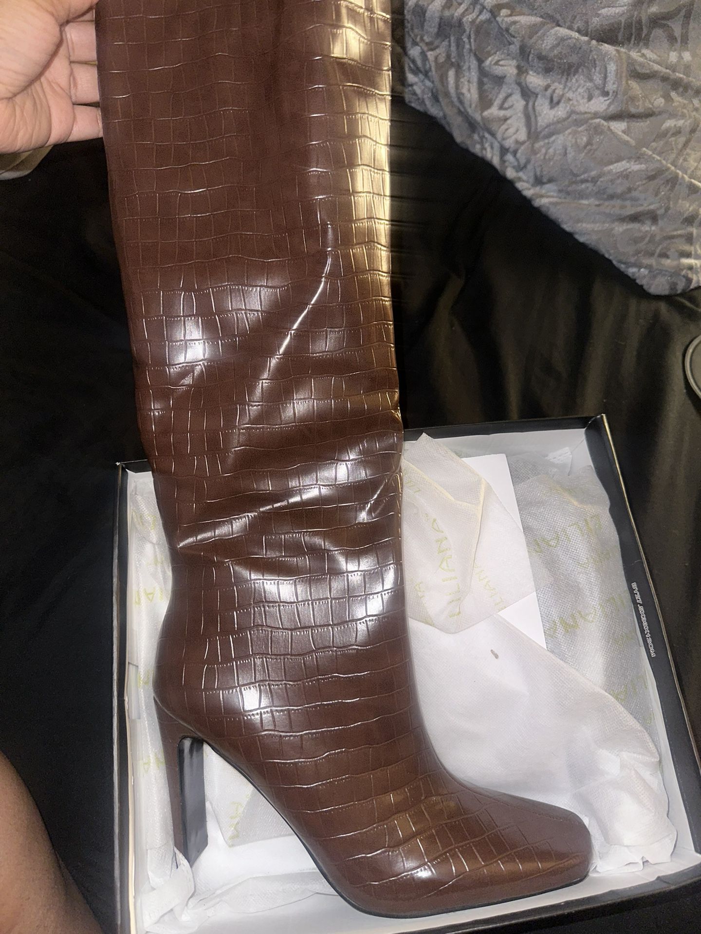 Brand New Chocolate Knee High Woman's Boots