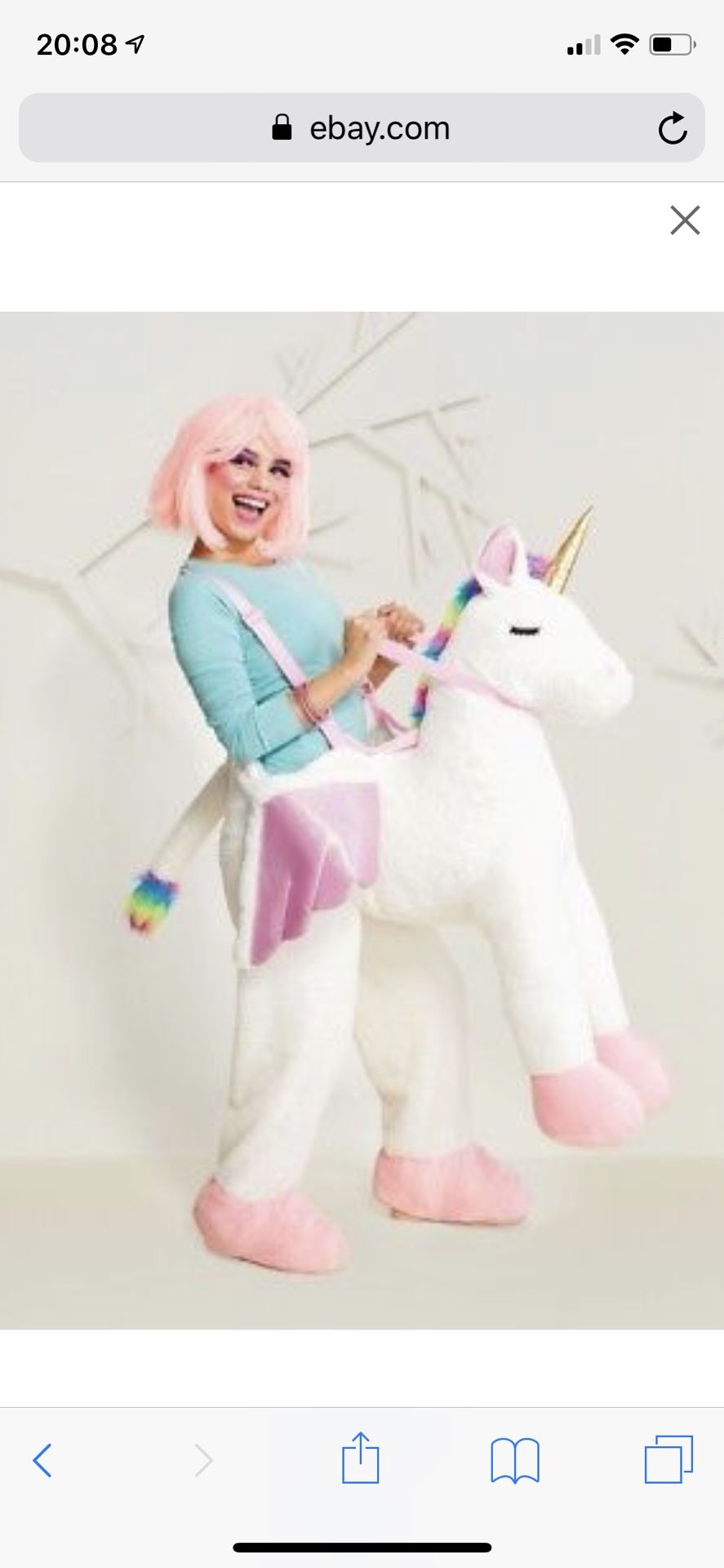 Adult Halloween unicorn costume