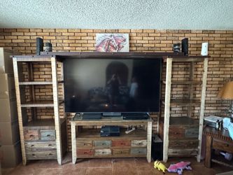 Rustic entertainment center