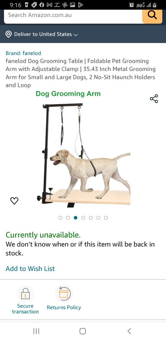 Dog Grooming  Arm , Table Not Included 