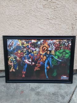 Marvel Heroes Frame Poster