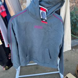 Puma Gray Hoodie with Pink Piping