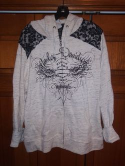 2015 LADIES 1W HARLEY-DAVIDSON ZIP-UP HOODIE SWEATSHIRT