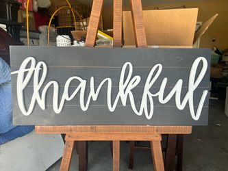 Large thankful sign