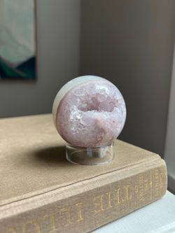Druzy Flower Agate & Quartz Sphere 3" ( firm on price )