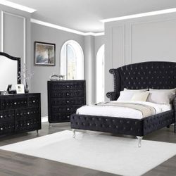 4 & 5 Piece Queen - Cal. King - Eastern King Bedroom Set Black Winter Promo Sale!