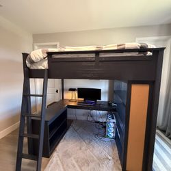 Pottery Barn Loft Bed for Kids (Dark Blue)