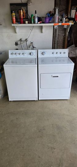 Kitchen Aid washer and gas dryer set