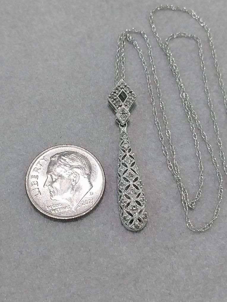 Diamond Necklace White Gold Wedding