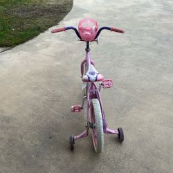 Girls Bike Disney With training Wheels 