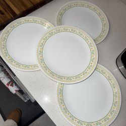 Sunshine (Corelle) by CORNING CORELLE 4 Dinner Plates VTG 