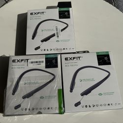 EXFIT BCS-700 Pro Bluetooth Neckband Wireless Headphones, Around The Neck Used