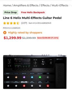 Line 6 Helix Multi-Effects Guitar Pedal