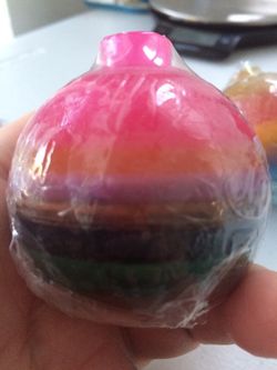 Spheres of color soap