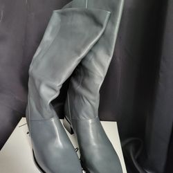 Vintage Markon Gray Leather Riding Style Boot Size 10