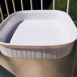 Casserole Dish Serving Platter  French White