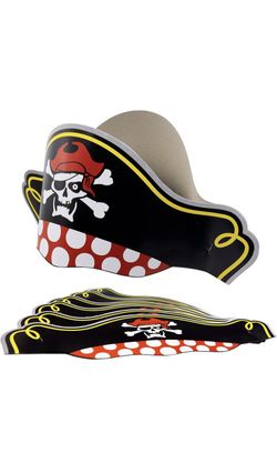 Pirates Captain Party Hats (12 Pieces )