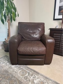 Crate & Barrel Leather Recliner Chair