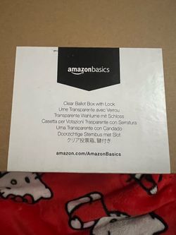 Amazon Basics Clear Ballot Box with Lock