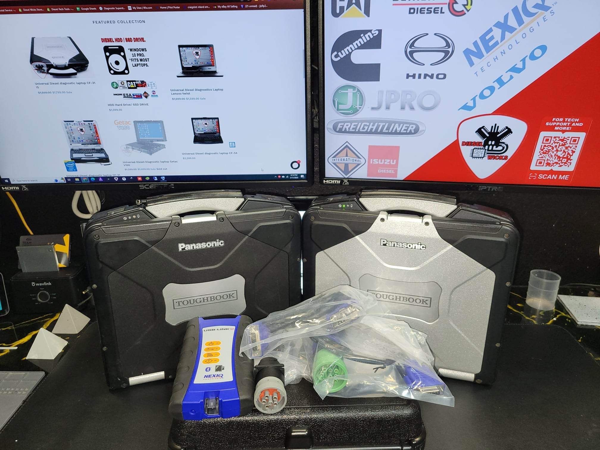 Universal Diesel Diagnostics Laptop Truck Scanner. Panasonic cf31