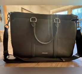 Coach Black Leather Briefcase (laptop) Bag