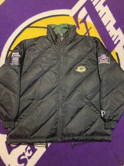 Pro Player Brand NFL Green Bay Packers Black Puffer Jacket