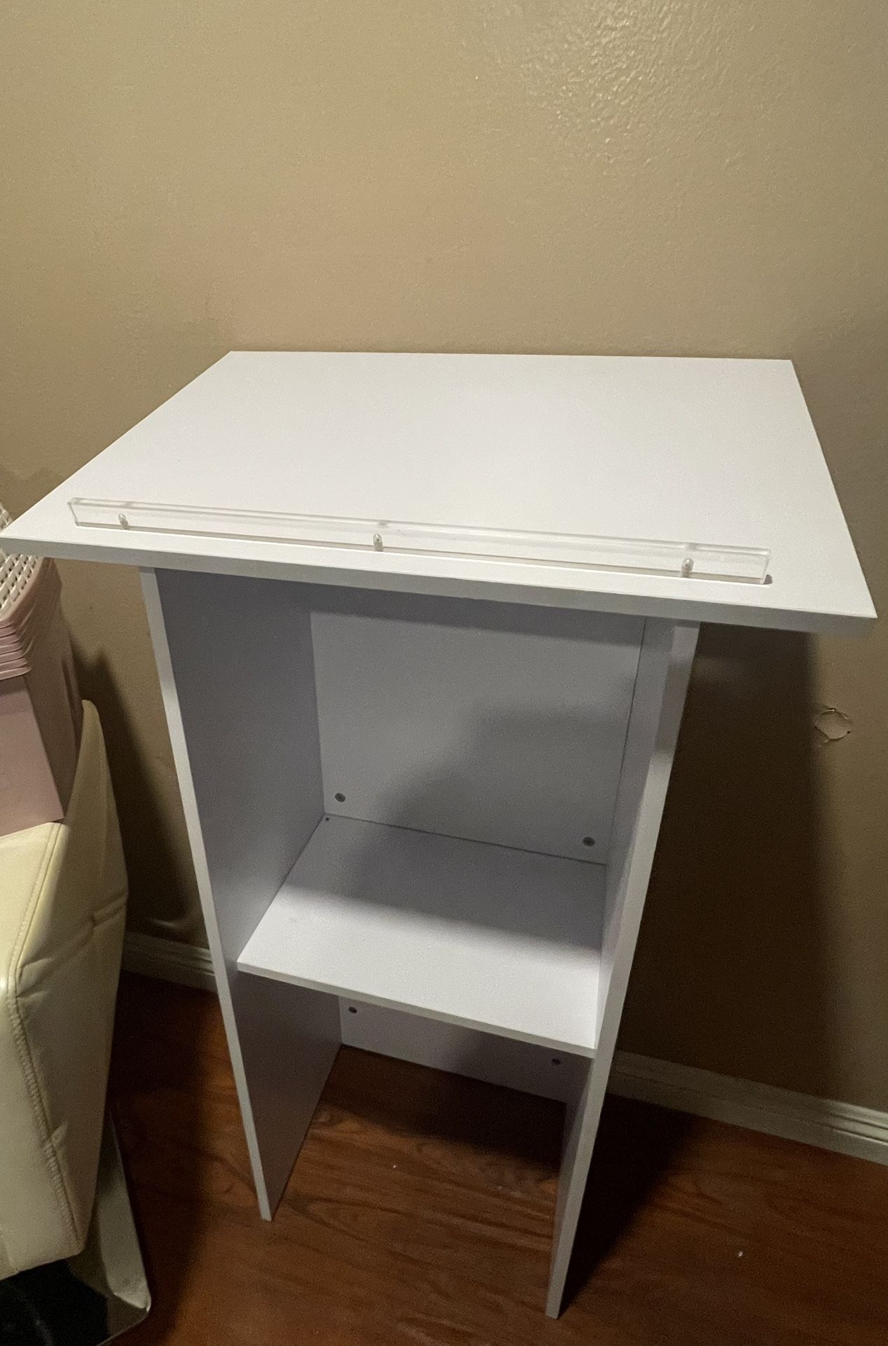 White Wood Podium