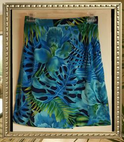 Tropical blue skirt size 6