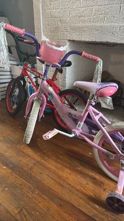 Two Kids Bikes with Training Wheels