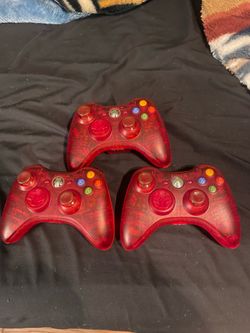 Clear Red Xbox 360 controllers!! (CUSTOM)