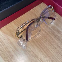 Cartier Big C Wire Sunglasses Clear 