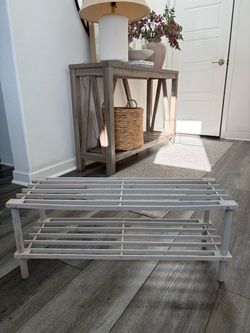 Wooden shoe rack