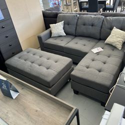 3 Piece Sofa Sectional With Ottoman 