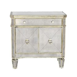 2 Z Gallerie Borghese Mirrored Nightstands