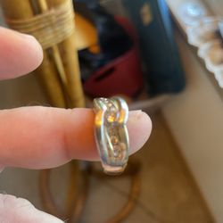 14 Karats Gold Ring Amazing Two Tone (white And Golden)