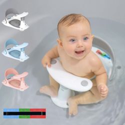 BEBELEH™ Baby Bath Seat [Original] – Baby Bath Chair + Carry Bag + Baby Bath Thermometer – Compact and Foldable – Ultra Strong Suction Cups – Non-Slip