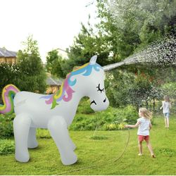 NEW - 6ft 6in Giant Inflatable Unicorn Sprinkler