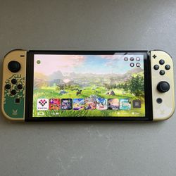 Nintendo Switch OLED Zelda TOTK Special Edition With Games Included 