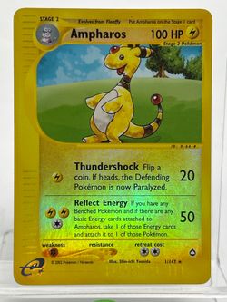 Pokémon TCG Aquapolis Ampharos 1/147 Reverse Holo English