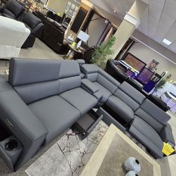 Leather Match 6 Pc. Sectional 