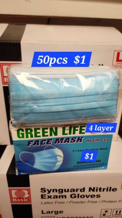 Face mask disposable $1  blue  multiple boxes available